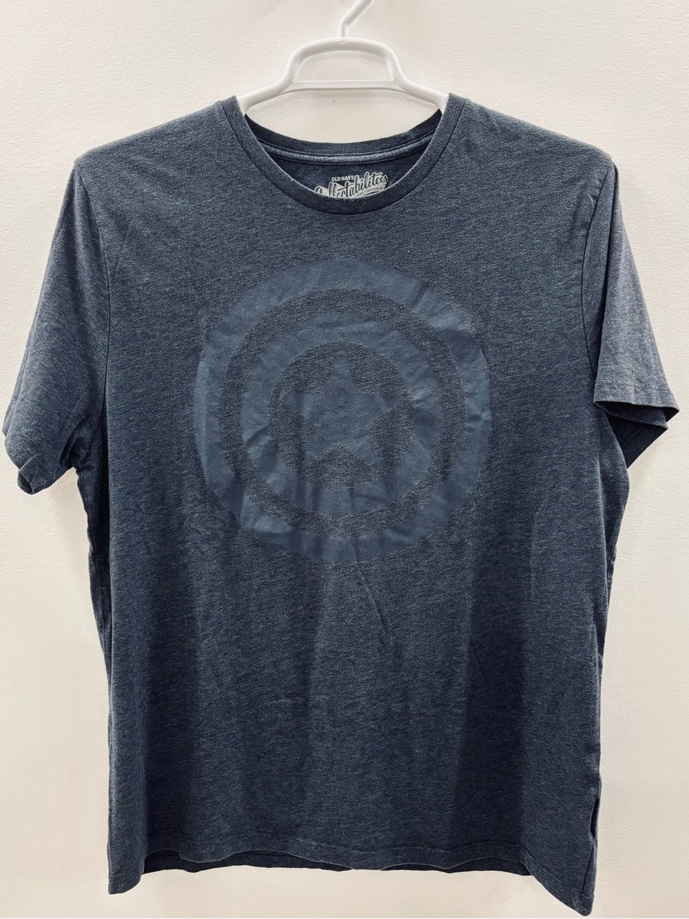 Captain America T-Shirt Marvel Navy Blue Mens XL